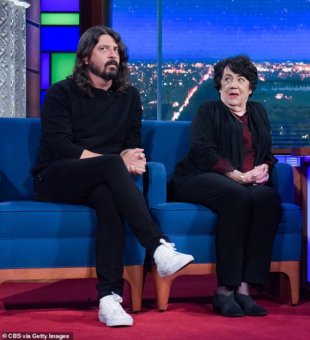 Dave Grohl's late mother Virginia's warning about the rocker's love life has reemerged after the singer admitted to cheating on his wife and fathering a secret love child (Dave and Virginia pictured in 2020)